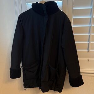 Seraphine Reversible Maternity Jacket Black Teddy Water Resistant